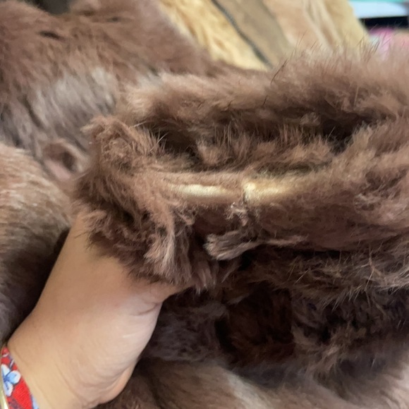 coney rabbit real fur jacket coat small size 12 - Picture 9 of 9